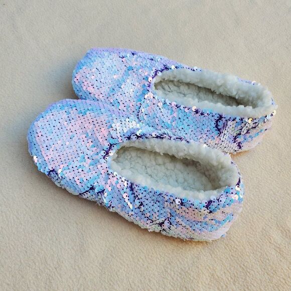 Unicorn color sequin slipper socks - Picture 2 of 5